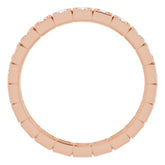 14K Rose 1/2 CTW Natural Diamond Eternity Band Size 6